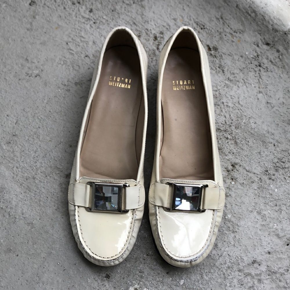 Stuart Weitzman patent leather loafers